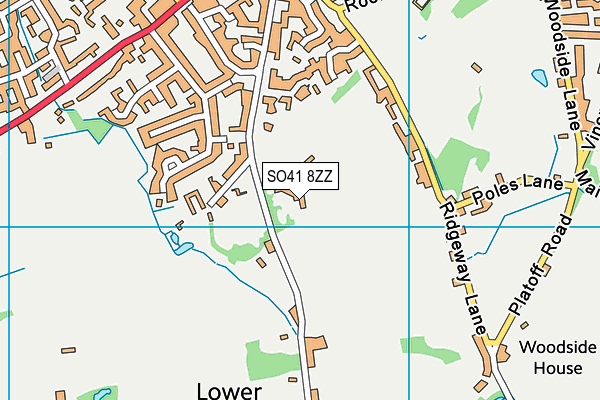 SO41 8ZZ map - OS VectorMap District (Ordnance Survey) SO41 8ZZ map - OS VectorMap District (Ordnance Survey)