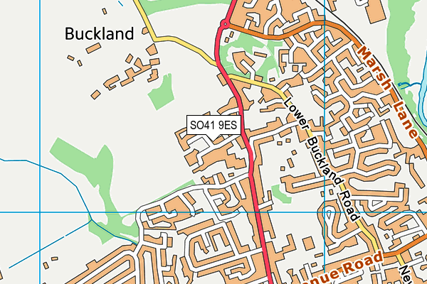 SO41 9ES map - OS VectorMap District (Ordnance Survey) SO41 9ES map - OS VectorMap District (Ordnance Survey)