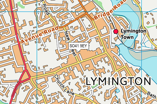 SO41 9EY map - OS VectorMap District (Ordnance Survey) SO41 9EY map - OS VectorMap District (Ordnance Survey)