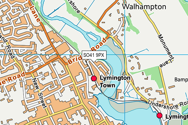 SO41 9PX map - OS VectorMap District (Ordnance Survey) SO41 9PX map - OS VectorMap District (Ordnance Survey)