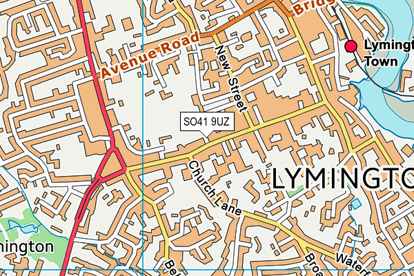 SO41 9UZ map - OS VectorMap District (Ordnance Survey) SO41 9UZ map - OS VectorMap District (Ordnance Survey)