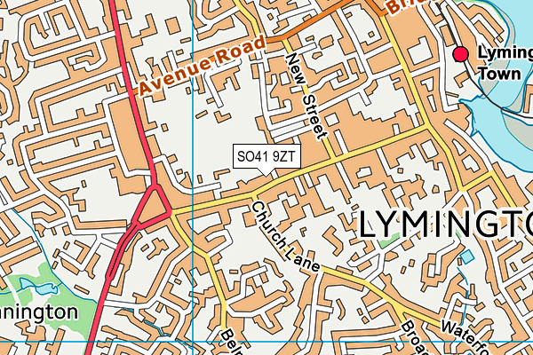 SO41 9ZT map - OS VectorMap District (Ordnance Survey) SO41 9ZT map - OS VectorMap District (Ordnance Survey)