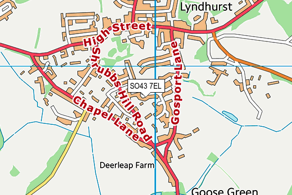 SO43 7EL map - OS VectorMap District (Ordnance Survey)
