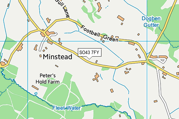 SO43 7FY map - OS VectorMap District (Ordnance Survey) SO43 7FY map - OS VectorMap District (Ordnance Survey)