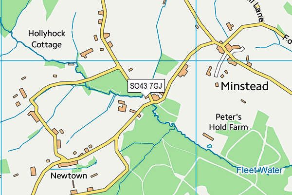SO43 7GJ map - OS VectorMap District (Ordnance Survey) SO43 7GJ map - OS VectorMap District (Ordnance Survey)
