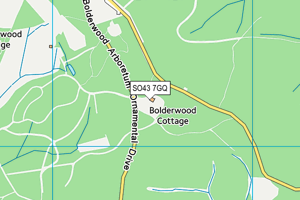 SO43 7GQ map - OS VectorMap District (Ordnance Survey)