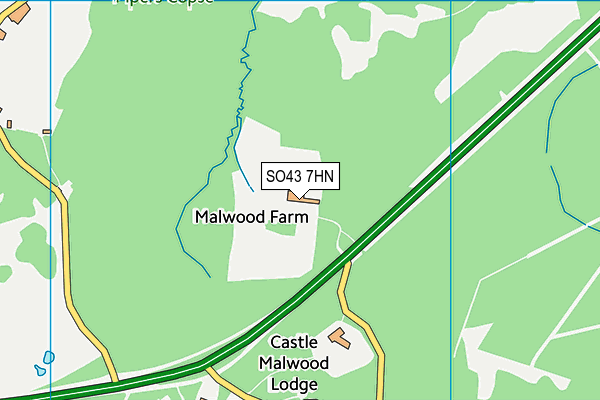 SO43 7HN map - OS VectorMap District (Ordnance Survey) SO43 7HN map - OS VectorMap District (Ordnance Survey)