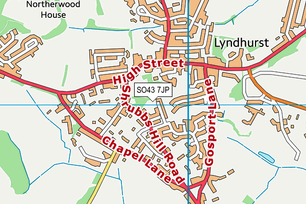 SO43 7JP map - OS VectorMap District (Ordnance Survey)