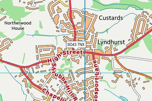 SO43 7NX map - OS VectorMap District (Ordnance Survey) SO43 7NX map - OS VectorMap District (Ordnance Survey)