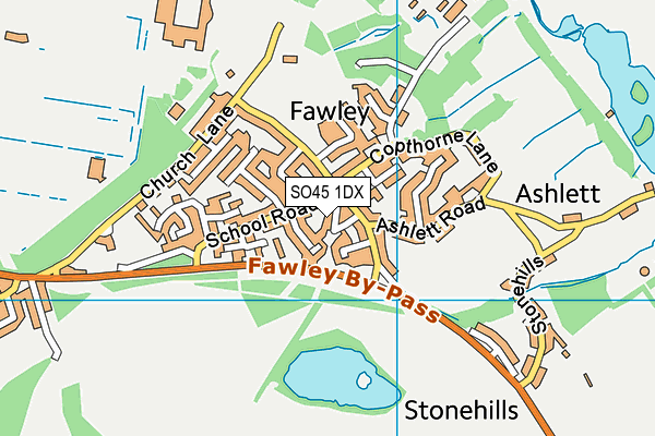 SO45 1DX map - OS VectorMap District (Ordnance Survey) SO45 1DX map - OS VectorMap District (Ordnance Survey)