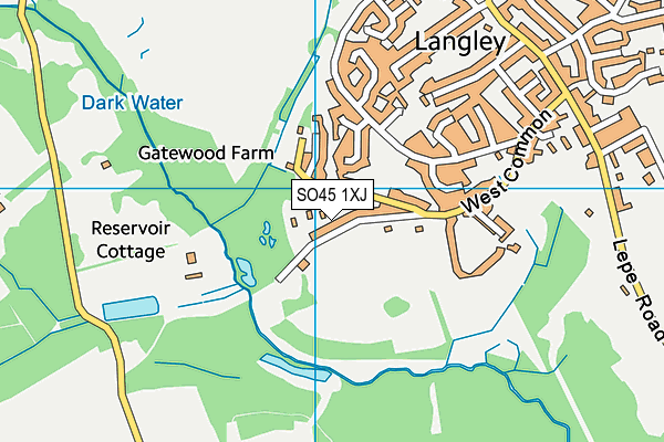 SO45 1XJ map - OS VectorMap District (Ordnance Survey) SO45 1XJ map - OS VectorMap District (Ordnance Survey)