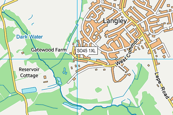 SO45 1XL map - OS VectorMap District (Ordnance Survey) SO45 1XL map - OS VectorMap District (Ordnance Survey)