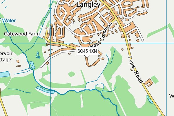 SO45 1XN map - OS VectorMap District (Ordnance Survey) SO45 1XN map - OS VectorMap District (Ordnance Survey)