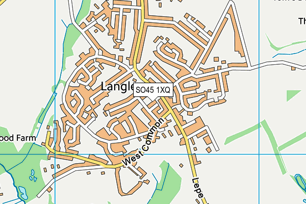 SO45 1XQ map - OS VectorMap District (Ordnance Survey) SO45 1XQ map - OS VectorMap District (Ordnance Survey)