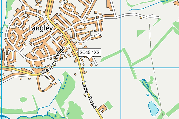 SO45 1XS map - OS VectorMap District (Ordnance Survey)