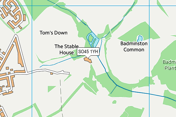 SO45 1YH map - OS VectorMap District (Ordnance Survey)