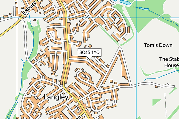 SO45 1YQ map - OS VectorMap District (Ordnance Survey) SO45 1YQ map - OS VectorMap District (Ordnance Survey)