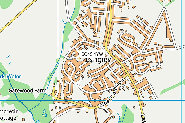 SO45 1YW map - OS VectorMap District (Ordnance Survey) SO45 1YW map - OS VectorMap District (Ordnance Survey)