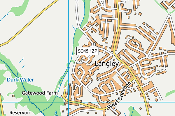 SO45 1ZP map - OS VectorMap District (Ordnance Survey) SO45 1ZP map - OS VectorMap District (Ordnance Survey)
