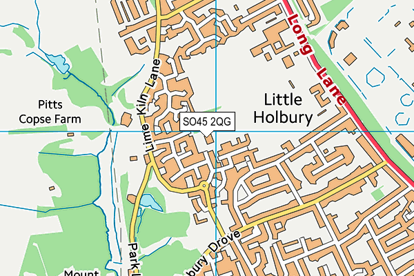 SO45 2QG map - OS VectorMap District (Ordnance Survey) SO45 2QG map - OS VectorMap District (Ordnance Survey)