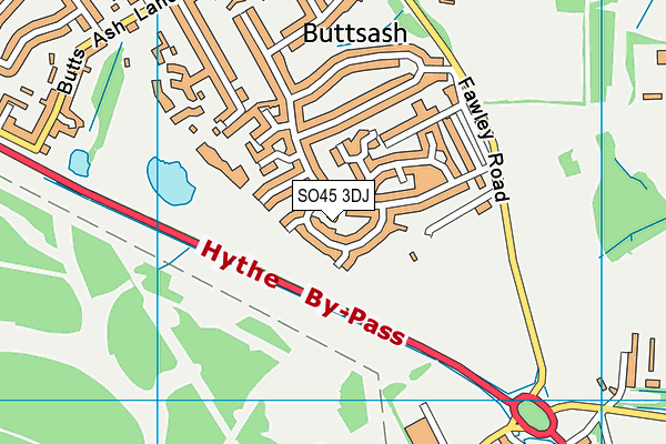 SO45 3DJ map - OS VectorMap District (Ordnance Survey) SO45 3DJ map - OS VectorMap District (Ordnance Survey)