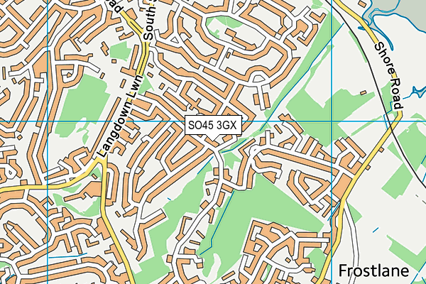 SO45 3GX map - OS VectorMap District (Ordnance Survey) SO45 3GX map - OS VectorMap District (Ordnance Survey)
