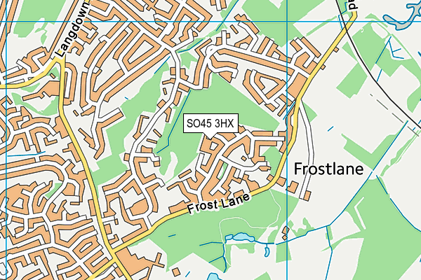 SO45 3HX map - OS VectorMap District (Ordnance Survey) SO45 3HX map - OS VectorMap District (Ordnance Survey)