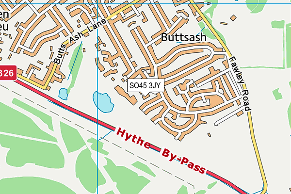 SO45 3JY map - OS VectorMap District (Ordnance Survey) SO45 3JY map - OS VectorMap District (Ordnance Survey)