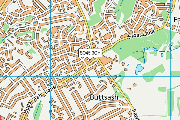 SO45 3QH map - OS VectorMap District (Ordnance Survey) SO45 3QH map - OS VectorMap District (Ordnance Survey)