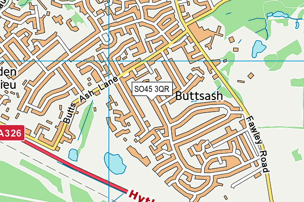 SO45 3QR map - OS VectorMap District (Ordnance Survey) SO45 3QR map - OS VectorMap District (Ordnance Survey)