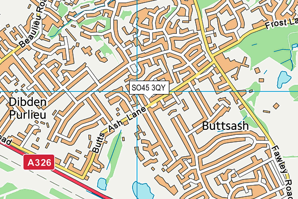 SO45 3QY map - OS VectorMap District (Ordnance Survey) SO45 3QY map - OS VectorMap District (Ordnance Survey)