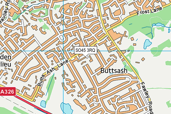 SO45 3RQ map - OS VectorMap District (Ordnance Survey) SO45 3RQ map - OS VectorMap District (Ordnance Survey)