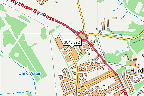 SO45 3YQ map - OS VectorMap District (Ordnance Survey) SO45 3YQ map - OS VectorMap District (Ordnance Survey)