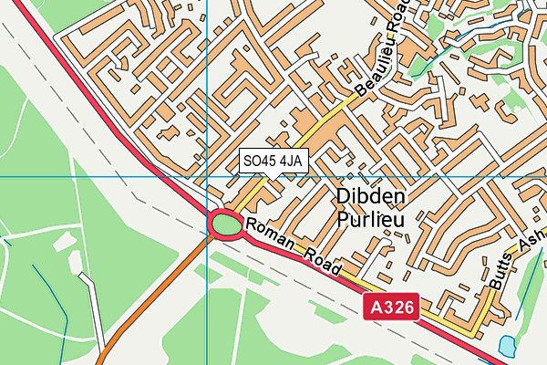 SO45 4JA map - OS VectorMap District (Ordnance Survey) SO45 4JA map - OS VectorMap District (Ordnance Survey)