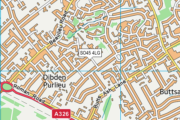 SO45 4LG map - OS VectorMap District (Ordnance Survey) SO45 4LG map - OS VectorMap District (Ordnance Survey)