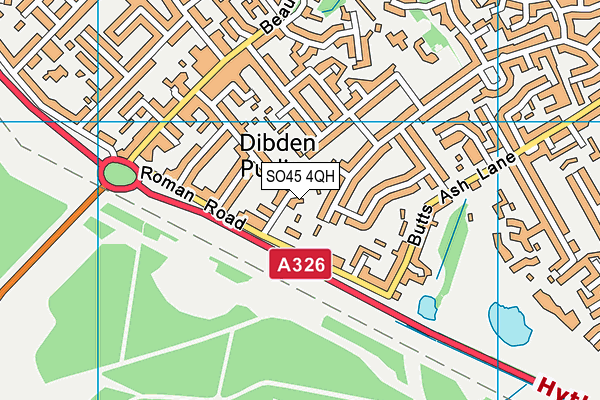 SO45 4QH map - OS VectorMap District (Ordnance Survey) SO45 4QH map - OS VectorMap District (Ordnance Survey)