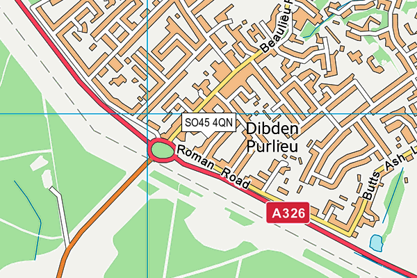 SO45 4QN map - OS VectorMap District (Ordnance Survey) SO45 4QN map - OS VectorMap District (Ordnance Survey)