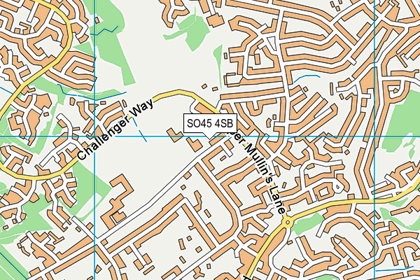SO45 4SB map - OS VectorMap District (Ordnance Survey) SO45 4SB map - OS VectorMap District (Ordnance Survey)