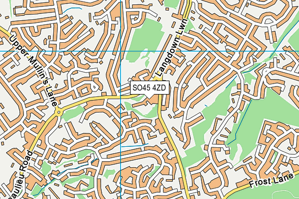 SO45 4ZD map - OS VectorMap District (Ordnance Survey) SO45 4ZD map - OS VectorMap District (Ordnance Survey)