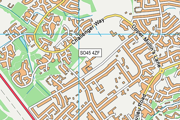 SO45 4ZF map - OS VectorMap District (Ordnance Survey)