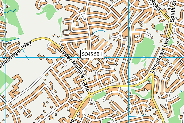 SO45 5BH map - OS VectorMap District (Ordnance Survey) SO45 5BH map - OS VectorMap District (Ordnance Survey)