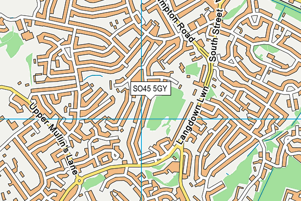 SO45 5GY map - OS VectorMap District (Ordnance Survey) SO45 5GY map - OS VectorMap District (Ordnance Survey)