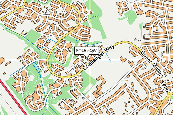 SO45 5QW map - OS VectorMap District (Ordnance Survey) SO45 5QW map - OS VectorMap District (Ordnance Survey)