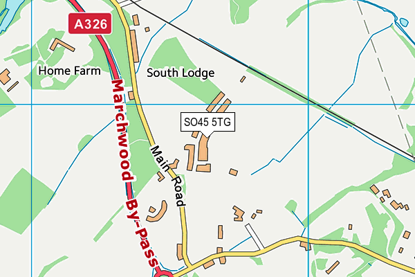 SO45 5TG map - OS VectorMap District (Ordnance Survey) SO45 5TG map - OS VectorMap District (Ordnance Survey)