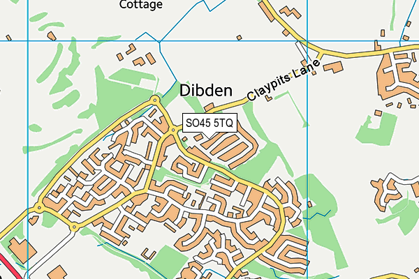 SO45 5TQ map - OS VectorMap District (Ordnance Survey) SO45 5TQ map - OS VectorMap District (Ordnance Survey)