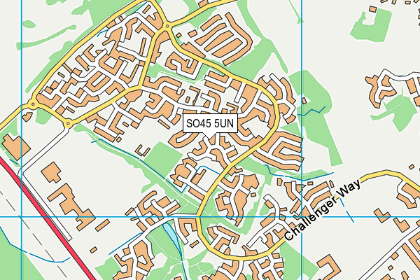 SO45 5UN map - OS VectorMap District (Ordnance Survey) SO45 5UN map - OS VectorMap District (Ordnance Survey)
