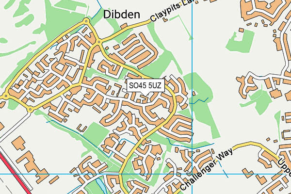SO45 5UZ map - OS VectorMap District (Ordnance Survey) SO45 5UZ map - OS VectorMap District (Ordnance Survey)