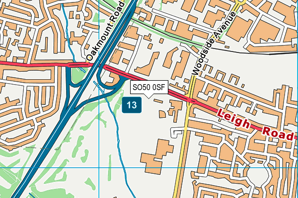 SO50 0SF map - OS VectorMap District (Ordnance Survey)