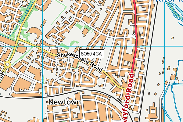SO50 4GA map - OS VectorMap District (Ordnance Survey) SO50 4GA map - OS VectorMap District (Ordnance Survey)