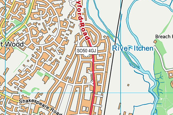 SO50 4GJ map - OS VectorMap District (Ordnance Survey) SO50 4GJ map - OS VectorMap District (Ordnance Survey)